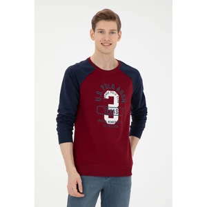 U.S. Polo Assn. Erkek Bordo Sweatshirt 50270753-VR014