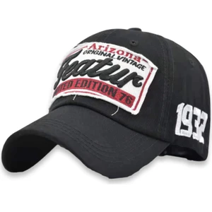 Şapka Market Featur Vintage Siyah Beyzbol Şapka