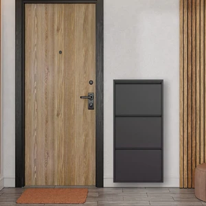 3'lü Metal Ayakkabılık - Dekoratif Pratik Ayakkabılık - 3'lü Ayakkabı Rafı