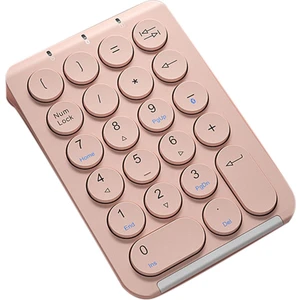 Kablosuz Sayısal Tuş Takımı Bluetooth Sayısal Tuş Takımı Yuvarlak Klavye Tuşları Numpad 22 Tuşlar Şarj Edilebilir Numara Klavye (Pembe) (Yurt Dışından)