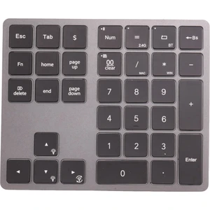 Arkadan Aydınlatmalı Bluetooth Sayısal Tuş Takımı Rgb Şarj Edilebilir 34 Tuşlar Tuş Takımı Alüminyum Numpad Klavye Pc Laptop Için (Yurt Dışından)