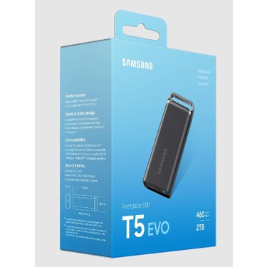 【新品未開封】Samsung Portable SSD T5 EVO 4TB Samsung T5 Evo 4tb MU-PH4T0S/WW 460MB/SN USB 3.2 Harici SSD Fiyatı