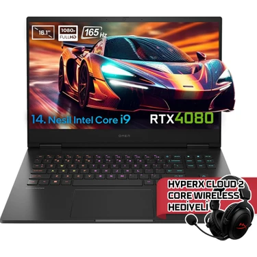 Hp Omen 16-WF1010NT 9J2A5EA Intel Core I9-14900HX 32GB Ddr5 1tb SSD RTX4080 12GB 16.1 Inç 165 Hz