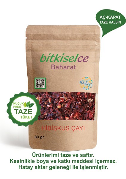 Premium Kalite Canlandırıcı Doğanın Sırrı: Hibiskus Çayı 80 gr.