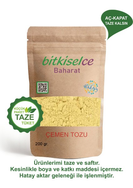 Premium Kalite Çemen Tozu - Doğadan Sofraya  200 gr.