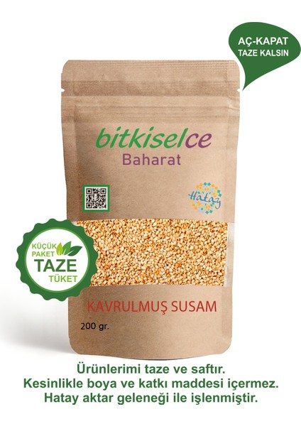 Premium Kalite Taze Kavrulmuş Susam - Sofralarınızın Protein Hazinesi 200 gr.