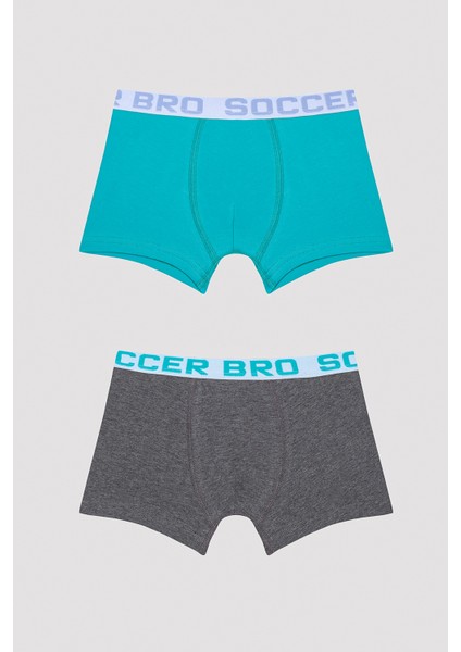 Erkek Çocuk Soccer Bro Çok Renkli 2li Boxer