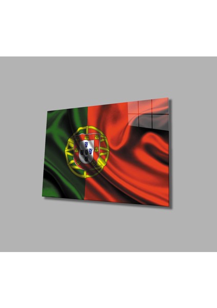 Portekiz Bayrağı Cam Tablo Portugal Flag