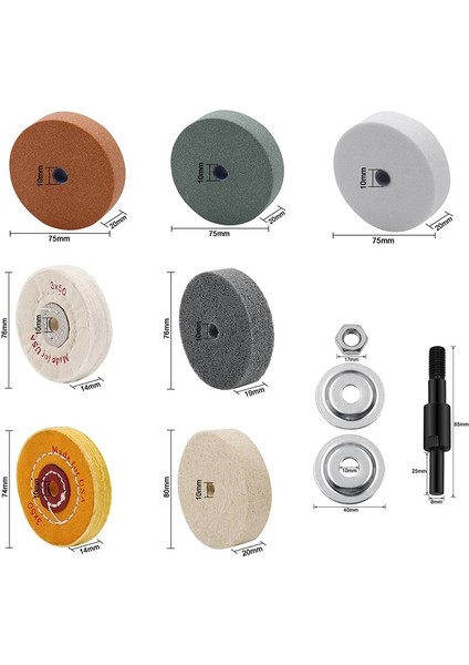 Beyaz D76MM Tarzı 75MM Mini Matkap Taşlama Parlatıcı Tekerlek Parlatma Pedi Aksesuarları Tezgah Öğütücü Döner Taşlama Için Aşındırıcı Disk (Yurt Dışından) modelleri