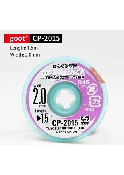 CP-3015 Tarzı Goot Cp Kalay Emme Sökme Örgü Lehim Sökücü Fitil Bga Lehimleme Teli Kalay Emme Hattı Cp (Yurt Dışından) fırsatları