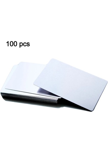 Gümüş Tarzı 86MM x 54MM x 0,2mm Boş Metal Kartvizit Kalınlığı Alüminyum Alaşımlı Boşluklar Kart Dıy Lazer Baskı (Yurt Dışından)