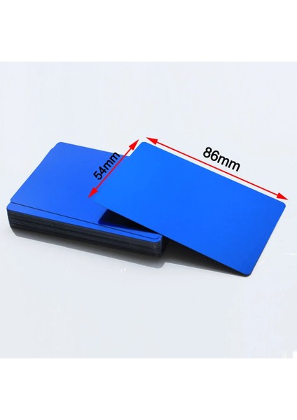 Gümüş Tarzı 86MM x 54MM x 0,2mm Boş Metal Kartvizit Kalınlığı Alüminyum Alaşımlı Boşluklar Kart Dıy Lazer Baskı (Yurt Dışından)