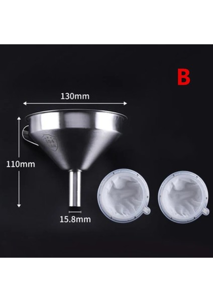 B Tarzı 200 Ağ 304 Paslanmaz Çelik Huni ve Süt Geleneksel Çin Tıbbı Yağı Beyaz Şarap Kaynamış Su Esh Naylon Filtre (Yurt Dışından)