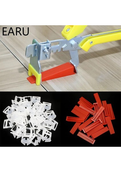 100PCS 2.5mm Klipler Tarzı El Aleti Pense Tek Kullanımlık Plastik Klipler Taban Takozları Duvar Döşeme Fayans Tesviye Sistemi Fayans Ara Parça Bulucu Kurulum Aracı (Yurt Dışından)