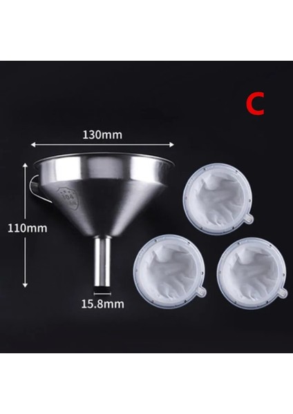 C Tarzı 200 Ağ 304 Paslanmaz Çelik Huni ve Süt Geleneksel Çin Tıbbı Yağı Beyaz Şarap Kaynamış Su Esh Naylon Filtre (Yurt Dışından)