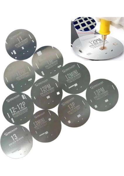 UFO5-A11 Tarzı Mekanik Ufo LCD Ekran Ic Koruma Çelik Şablon iPhone Pro Max Flex Kablo Parlatma Onarım Ekran Şablonu (Yurt Dışından)