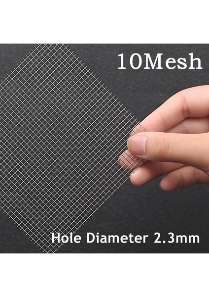10MESH 2,3 mm Stili 50CM x 100CM cm Paslanmaz Çelik Hasır Filtre Filesi Metal Ön Tamir Düzeltme Mesh Filtrasyon Dokuma Tel Elek Sac Elek Filtresi (Yurt Dışından)