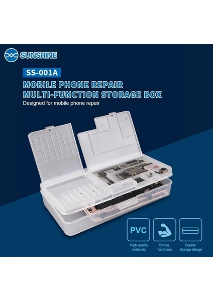 NO.201 Tarzı 1 Parça Sunshine Saklama Kutusu Ic Anakart Parçaları Cep Telefonu Açma Araçları Tamir Çok Fonksiyonlu SS-001A Saklama Kutusu (Yurt Dışından) fiyatları
