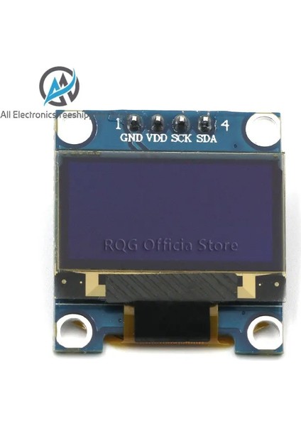 Mingjin Shop 1 4pın Sarı Mavi Tarzı 0. Iıc Seri Sarı Mavi OLED Ekran Modülü I2C SSD LCD Ekran Kartı Gnd Vcc Scl Sda Arduino Için (Yurt Dışından)