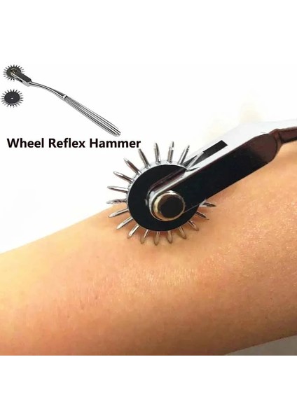 Wartenberg Pimli Tekerlek Refleks Çekiç Deluxe Tıbbi Teşhis Çekici Bdsm Dişli Silindir Dönen Fırıldak Nörolojik (Yurt Dışından)