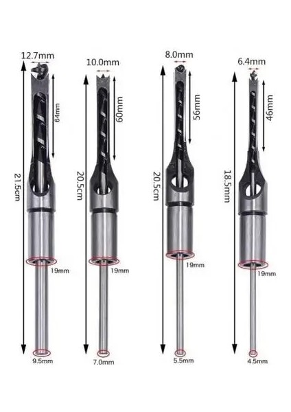8mm Tarzı 6 Hss Kare Delik Matkap Ucu Zıvana Açma Keskileri Ağaç Işleme Aleti (Yurt Dışından)