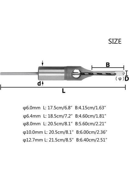 8mm Tarzı 6 Hss Kare Delik Matkap Ucu Zıvana Açma Keskileri Ağaç Işleme Aleti (Yurt Dışından) indirimleri