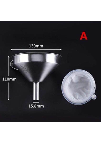 Bir Stil 400 Ağ 304 Paslanmaz Çelik Huni ve Süt Geleneksel Çin Tıbbı Yağı Beyaz Şarap Kaynamış Su Esh Naylon Filtre (Yurt Dışından)