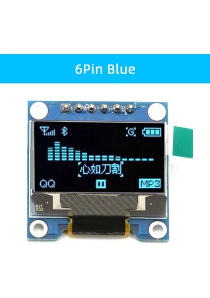 6pın Mavi Tarzı 0. Iıc Seri Sarı Mavi OLED Ekran Modülü I2C SSD LCD Ekran Kartı Gnd Vcc Scl Sda Arduino Için (Yurt Dışından)