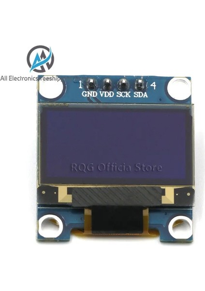 6pın Mavi Tarzı 0. Iıc Seri Sarı Mavi OLED Ekran Modülü I2C SSD LCD Ekran Kartı Gnd Vcc Scl Sda Arduino Için (Yurt Dışından)
