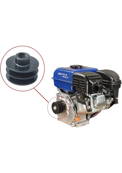 20MM Tarzı Id V Kayışlı Kasnak Makaralı Avara Yivli Kasnak F 168F 170F GX160 GX200 Motor 210C (Yurt Dışından)