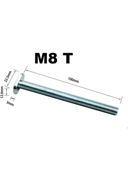 1 Adet T Vida M8 Tarzı Ağaç Işleme Ruter Masa T Parça Metal Hızlı Etkili Tutun Kelepçe Seti T Yuvası T Parça Ağaç Işleme Aleti Aksesuarları (Yurt Dışından)