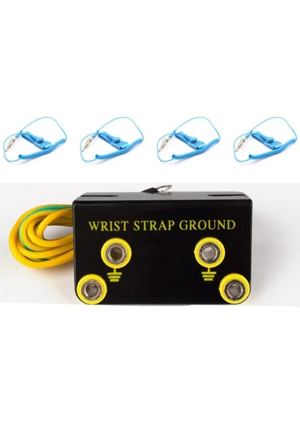 4 Delik-4 Adet Tarzı Esd Topraklama Soketi Çift Muz Fiş Anti Statik Bilek Kayışı Kol Bandı L Şekilli Soket Anti Statik Bilezik Elektrostatik Kablo (Yurt Dışından)
