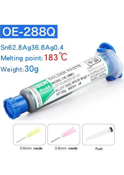 Olk 0.4AG 30G Stili Düşük Sıcaklık Kurşunsuz Şırınga Smd Lehim Pastası Akı Lehimleme LED SN42B Smd Onarım Kaynak Macunu B37 (Yurt Dışından)