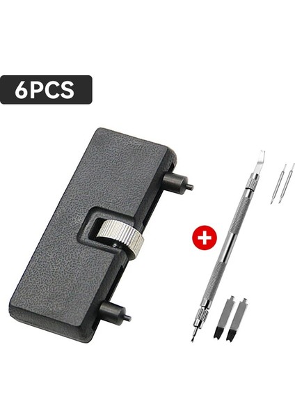 6pcs Siyah Tarzı Saat Açacağı Arka Kapak Basın Kapatıcı Sökücü Vida Anahtarı Ayarlanabilir Pil Sökücü Taşınabilir Saat Tamir Saatçilik Araçları (Yurt Dışından)