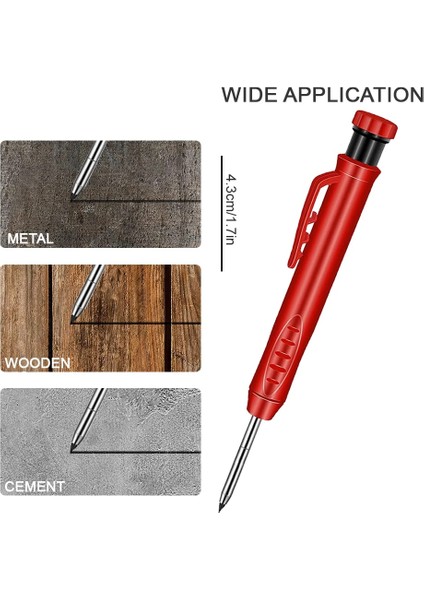 6 Adet Mix Doldurma Stili Katı Marangoz Kalem Seti Dolum Uçları ile Dahili Kalemtıraş Derin Delik Mekanik Kurşun Kalem Işaretleyici Ağaç Işleme Inşaat Aracı (Yurt Dışından) indirimleri