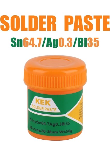 SN64.7 Ag0.3 BI35 Stili 50 Gram Lehim Pastası Bga Onarım Kalay Macunu Smd Patch Vitalizer Kaynak Onarımı Lehim Pastası (Yurt Dışından)