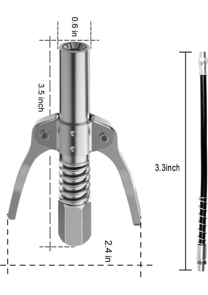 B Tarzı Kilitleme Aracı Gres Tabancası Aksesuarları Çoğaltıcı Ağır Hizmet Tipi Çift Saplı Hızlı Bırakma Memesi Yağ Pompası Araba Şırınga Yağlayıcı Ucu (Yurt Dışından)