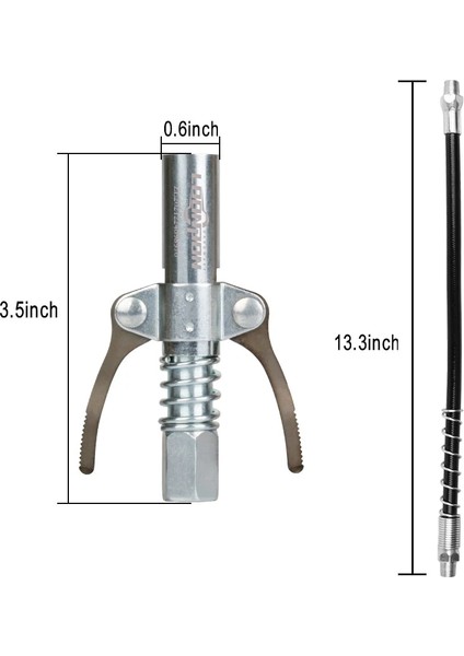 B Tarzı Kilitleme Aracı Gres Tabancası Aksesuarları Çoğaltıcı Ağır Hizmet Tipi Çift Saplı Hızlı Bırakma Memesi Yağ Pompası Araba Şırınga Yağlayıcı Ucu (Yurt Dışından) fırsatları