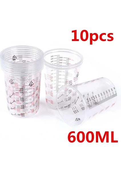 10 Adet Tarzı ml Tek Kullanımlık Şeffaf Plastik Boya Karıştırma Kapları Karıştırma Kabı Boya Karıştırma Kalibre Edilmiş Kap Doğru Boya Sıvıları Rastgele Renk (Yurt Dışından)