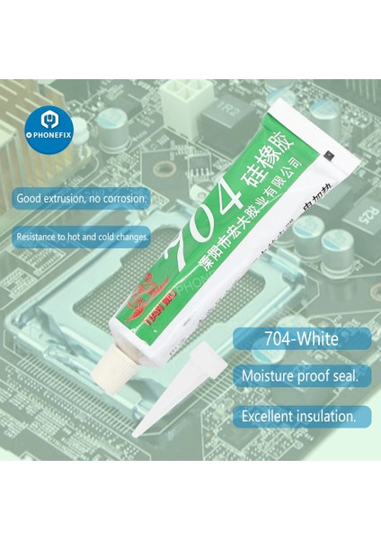 704 -Beyaz Stil 45G Silikon Endüstriyel Yapıştırıcı Tm-Licone Kauçuk Elektronik Mastik Beyaz Siyah Şeffaf Tutkal Sızdırmazlık Tutkalı (Yurt Dışından)