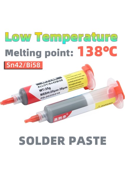 4258-35G Tarzı Iğne Tüpü Lehim Pastası Şırınga Kalay Macunu Düşük Sıcaklık Kaynak Smd Bileşen B Lehim Uygun Hızlı ve Sağlam (Yurt Dışından)