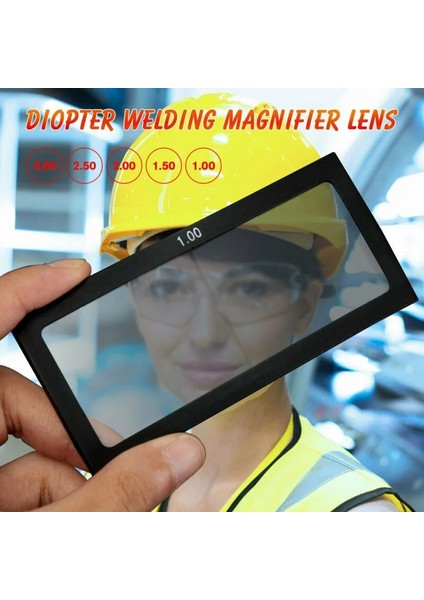 No.3 Tarzı Diyoptri Kaynak Kaskı Maskesi Cam Büyüteç Şeffaf Lens Kaynak Büyüteci Göz Koruyucu Kaynakçı (Yurt Dışından)