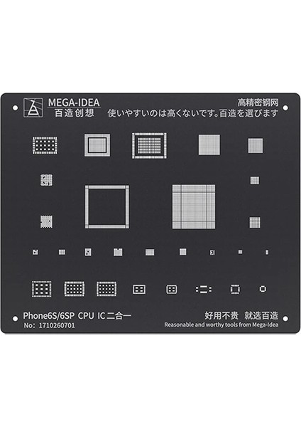 6s 6sp Tarzı Qianli Siyah Çelik Bga Reballing Stencil iPhone Pro Max Xs Xr x U I Teneke Dikim Havya (Yurt Dışından)