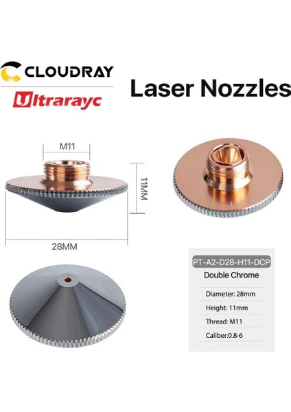 Tek Katman Stili 1,8 mm Ultrarayc Kesme Kafası Lazer Nozul Tek, Çift Krom Kaplama Katmanlar Precitec Wsx Fiber Kesme Kafası Için D28 Kalibre (Yurt Dışından) fırsatları