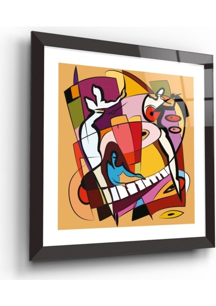 Soyut Desenler Cam Tablo