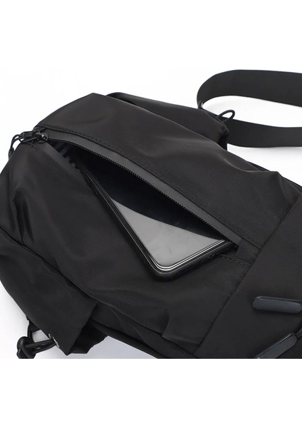 USB Şarj Portlu Erkekler Naylon Crossbody Çok Fonksiyonlu Açık Seyahat Su Geçirmez Sırt Erkek Günlük Messenger Göğüs Çanta (Yurt Dışından) fırsatları