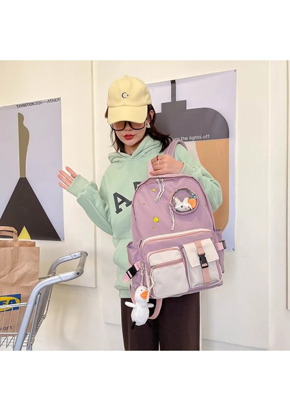 Çalışma Kadın Büyük Kapasiteli Sırt Erkek Kız Okul Kitapları Genç Kızlar Için Kawaii Üniversite Öğrenci Çocuk Kitap Sırt Çantası (Yurt Dışından) modelleri