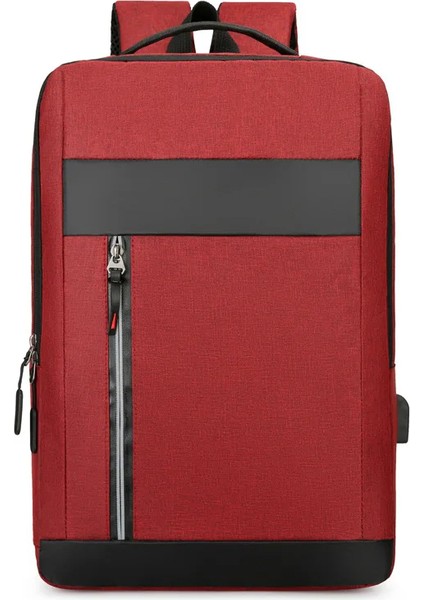 Su Geçirmez Iş Sırt Erkekler USB Okul Sırt 15.6 Inç Dizüstü Bilgisayar Sırt Erkekler Büyük Kapasiteli Bagpacks Sırt Çantası (Yurt Dışından)