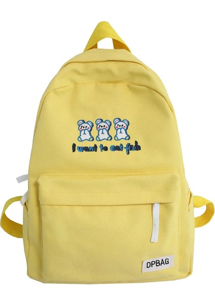 Eğlence Tuval Öğrenci Sırt Kız Okul Katı Kullanışlı Kadın Sırt Femal Eğlence Seyahat Mochila Çanta (Yurt Dışından)