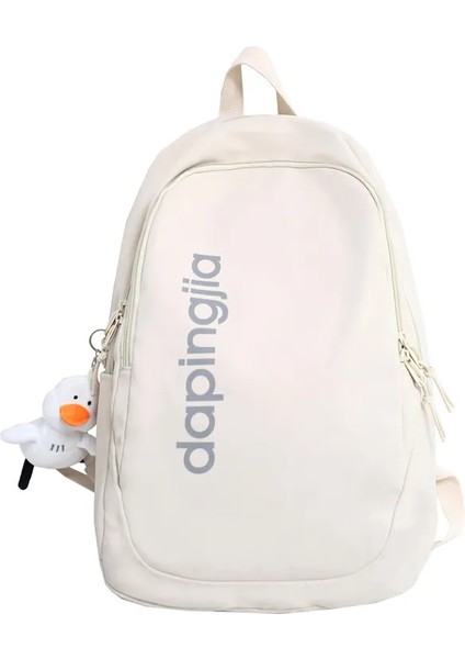 Naylon Sırt Öğrenci Omuz Günlük Mochina Orta Okul Mochila Düz Renk Gençler Günlük Sırt Çantası (Yurt Dışından)